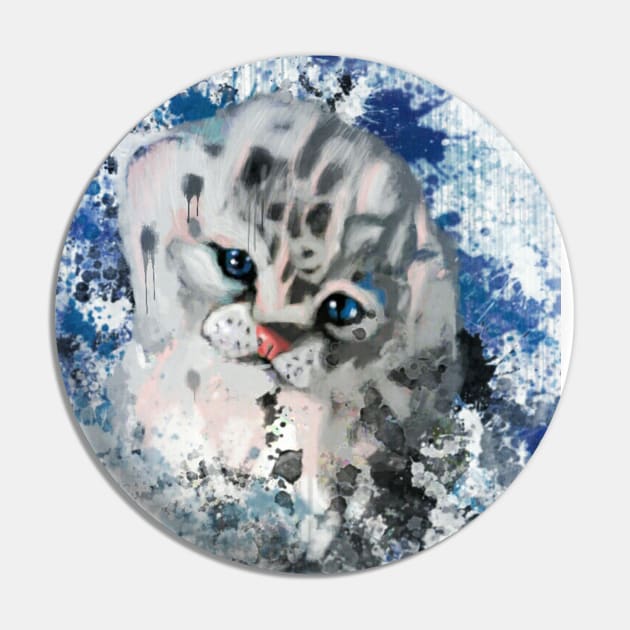 Big Kitten Pin by RG Illustration