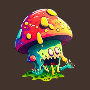 Enchanting Fungi Fantasia - Psychedelic Magic Mushroom Artwork T-Shirt