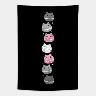 Demigirl Pride Flag Cute Cat Kawaii Macaron Tapestry