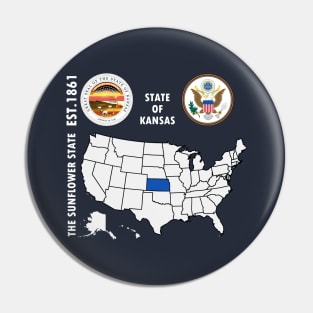 State of Kansas Pin