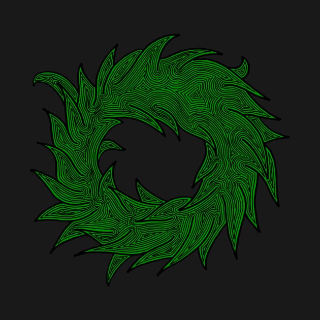 Wreath (black and green) by calenbundalas