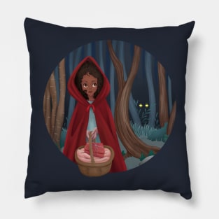 Red Riding Hood in the Deep Dark Woods Pillow