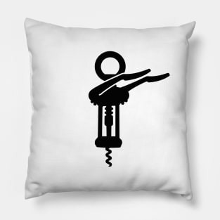 Dab dabbing corkscrew wine opener bottle alcohol (black) Pillow