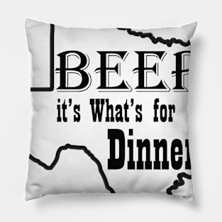 BEER! It's What's for Dinner white Background Pillow