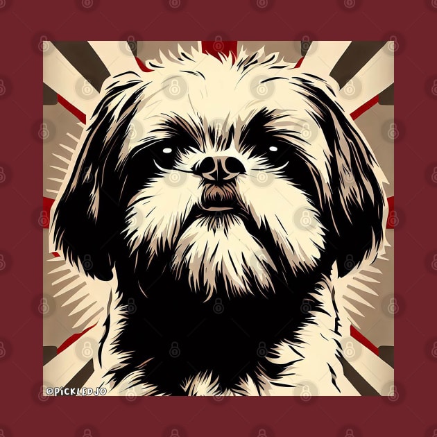 Shih Tzu Pop art - Muted Colous by Sketchy