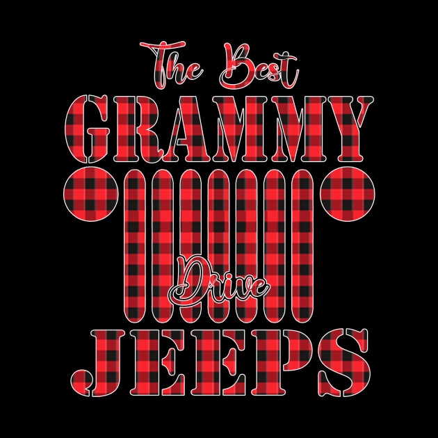 The Best Grammy Drive Jeeps Red Plaid Jeep Matching Pajama Family Buffalo Jeeps Lover by Nancie