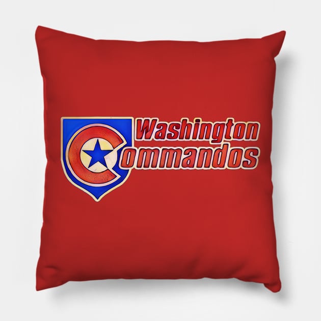 Washington Commandos Football Pillow by Kitta’s Shop