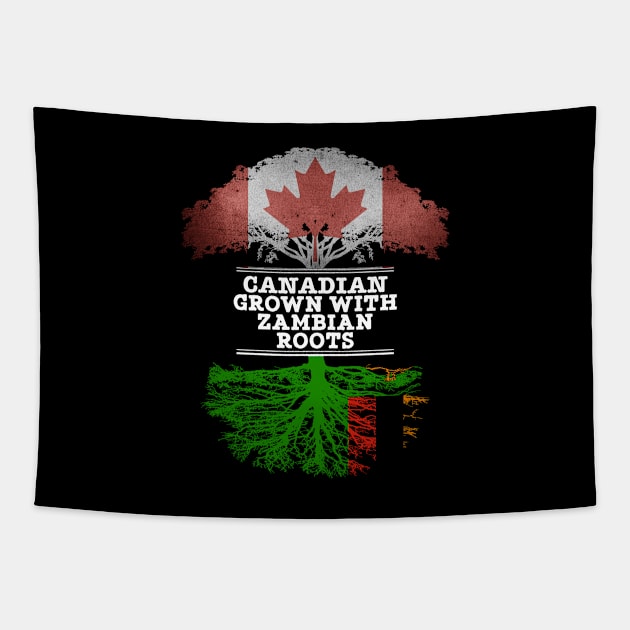 Canadian Grown With Zambian Roots - Gift for Zambian With Roots From Zambia Tapestry by Country Flags