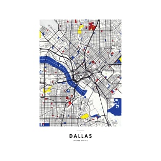 Dallas (United States) Map x Piet Mondrian T-Shirt