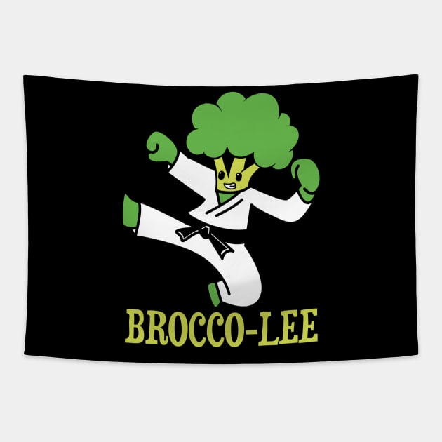 Brocco Lee - Cute Broccoli Tapestry by AngelBeez29