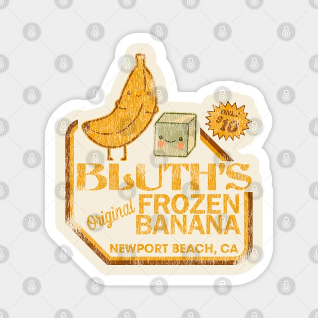 Retro Distressed Bluth's Banana Stand Magnet by darklordpug