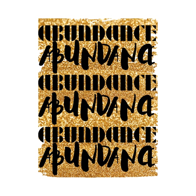 Abundance in Gold Glitter by Glitteringworld