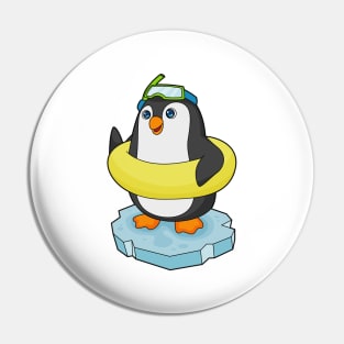 Penguin Ice floe Swimming Lifebuoy Pin