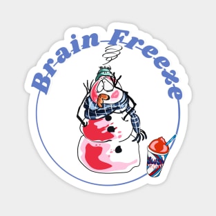 Brain Freeze Slushie Snowman Magnet