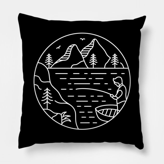 Wild Fishing Pillow by VEKTORKITA