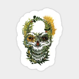 Botanical Skull Magnet