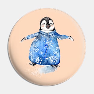 Penguin in a Sweater Pin