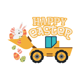 Happy Easter Tractor Gift Boys Kids T-Shirt