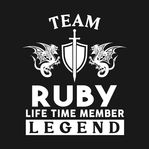 Ruby Name T Shirt - Ruby Life Time Member Legend Gift Item Tee by unendurableslemp118