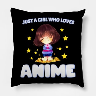 just a girl who loves anime - Chibi anime Pillow