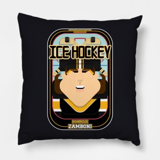 Ice Hockey Black and Yellow - Boardie Zamboni - June version Pillow