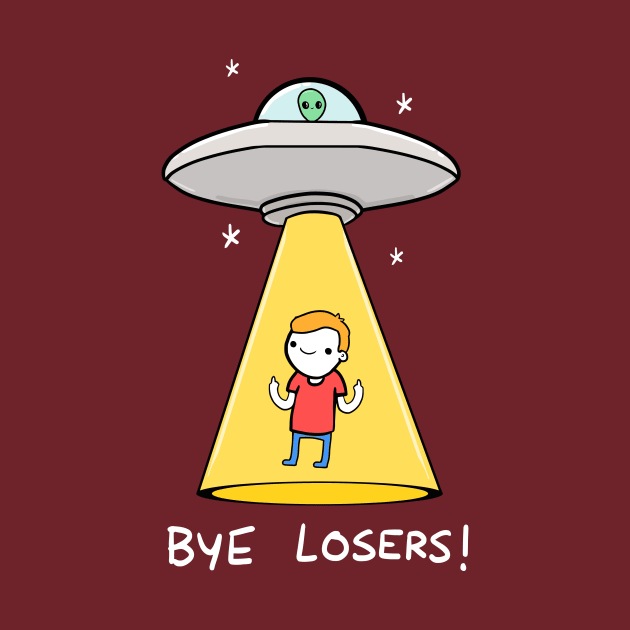 Bye Losers Alien Shirt by CuteAndCrude