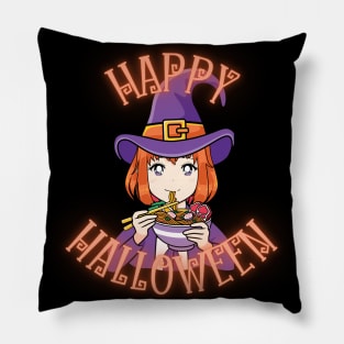 Happy Halloween from a Witch with Ramen Pillow