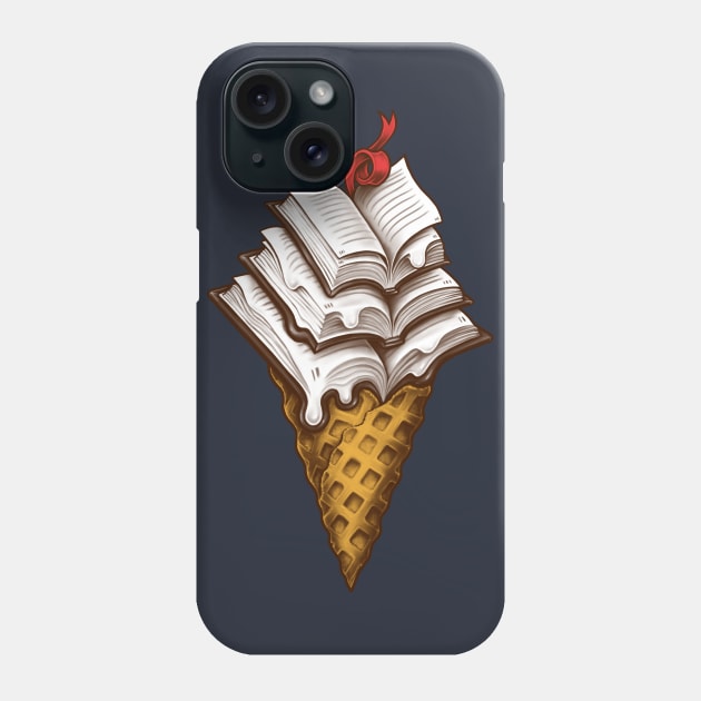 Ice Cream Books Phone Case by c0y0te7