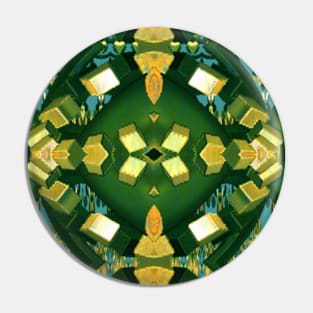 Spring Fling in Green and Gold Pin