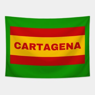 Cartagena City in Spanish Flag Colors Tapestry