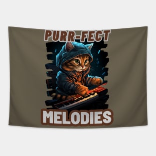 Captivating Keyboard Cat: "Purr-fect Melodies" Tapestry