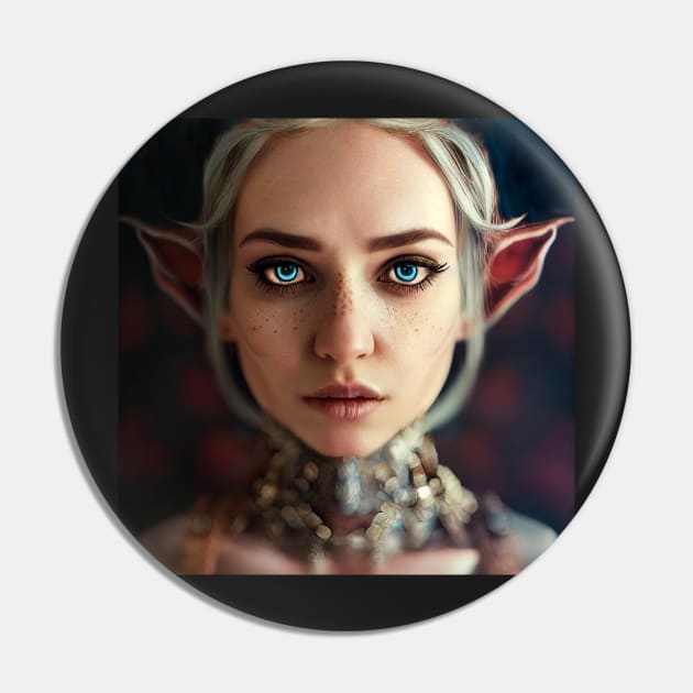 Lenna Wynwraek - Portrait of Beautiful Elf Woman Pin by JediNeil