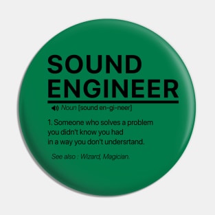 Sound engineer definition Pin