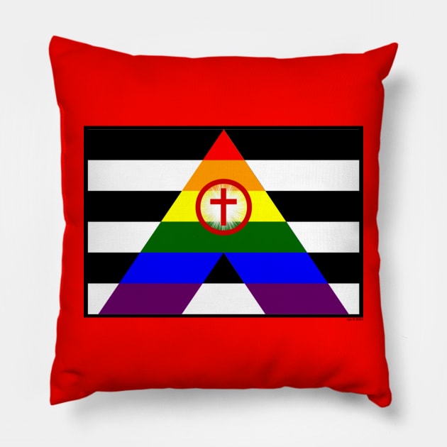 Christian Straight Ally Flag Pillow by ojo