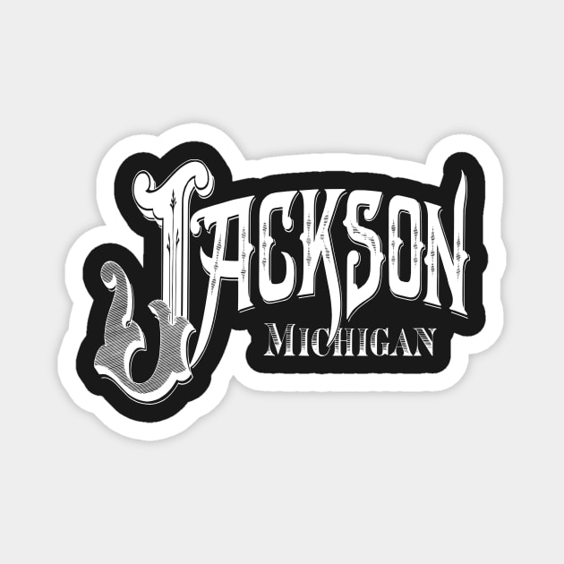 Vintage Jackson, MI Magnet by DonDota