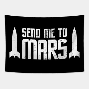 Space Travel Mission To The Planet Mars Tapestry