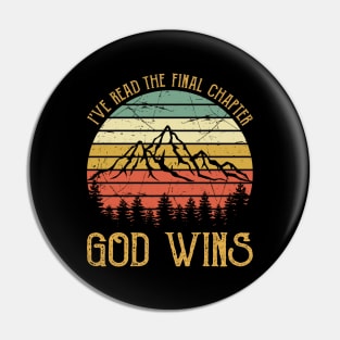 Vintage Christian I've Read The Final Chapter God Wins Pin