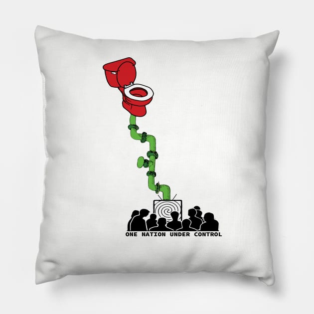 Brain-Washed Soceity Pillow by I Do Give A Shirt