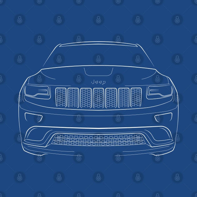 Jeep Grand Cherokee WK2 - front stencil, white by mal_photography