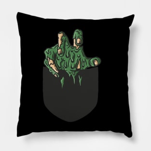 Zombie hand in pocket Pillow