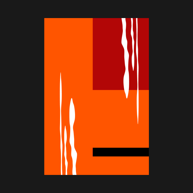 Orange red abstract 1980s retro by stephenignacio