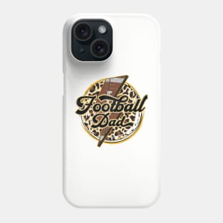 Football dad animal print bolt Phone Case