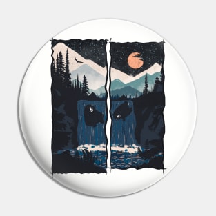 Orange Moon Pin