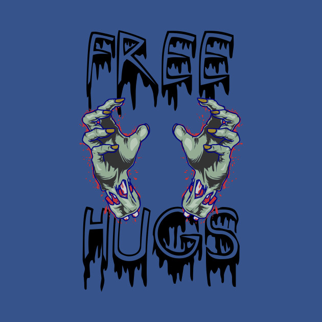 Disover Free Hugs Halloween shirt Scary Zombie Hands - Free - T-Shirt