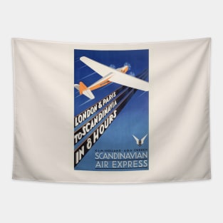 Scandinavian Air Express Vintage Poster 1931 Tapestry