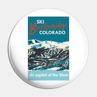 Breckenridge Vintage Ski Poster Pin