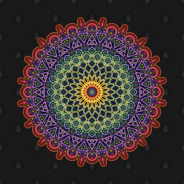 Mandala psychedelic T-Shirt 4 by cindybel