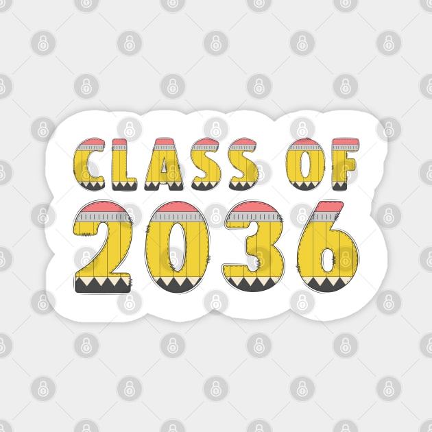 Class Of 2036 First Day Kindergarten or Graduation Tee. Magnet by starryskin