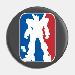 Gundam RX 178 NBA Logo basketball Pin