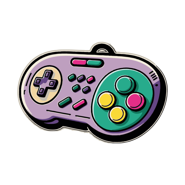 Retro Video Game Controller || Vector Art by Mad Swell Designs